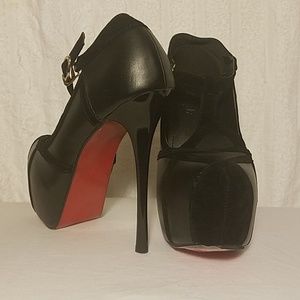 MoBeiNi Black Platform Heels